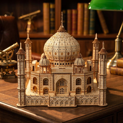 Taj Mahal Wooden 3D Puzzle | DIY Architectural Model Kit With LED Light | Creative Home Decor Gift