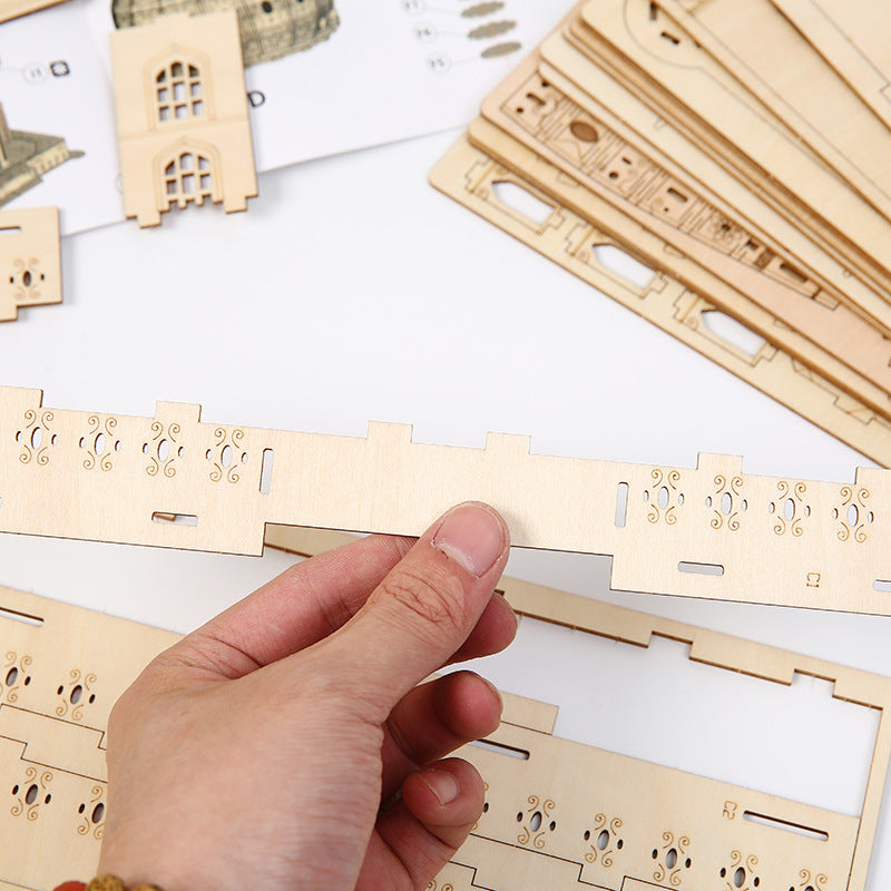 Taj Mahal Wooden 3D Puzzle | DIY Architectural Model Kit With LED Light | Creative Home Decor Gift