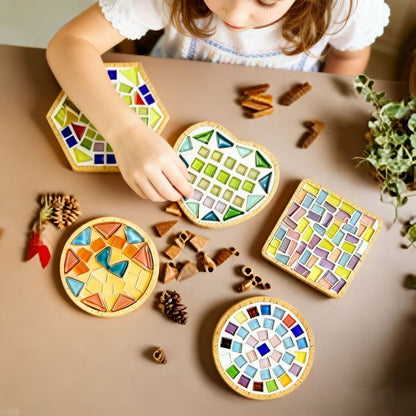 DIY Mosaic Coaster Kit – Create Your Own Handmade Glass Tile Coaster | Creative Craft Gift for Adults & Beginners