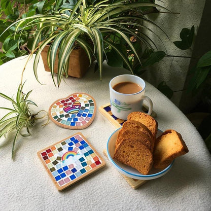 DIY Mosaic Coaster Kit – Create Your Own Handmade Glass Tile Coaster | Creative Craft Gift for Adults & Beginners
