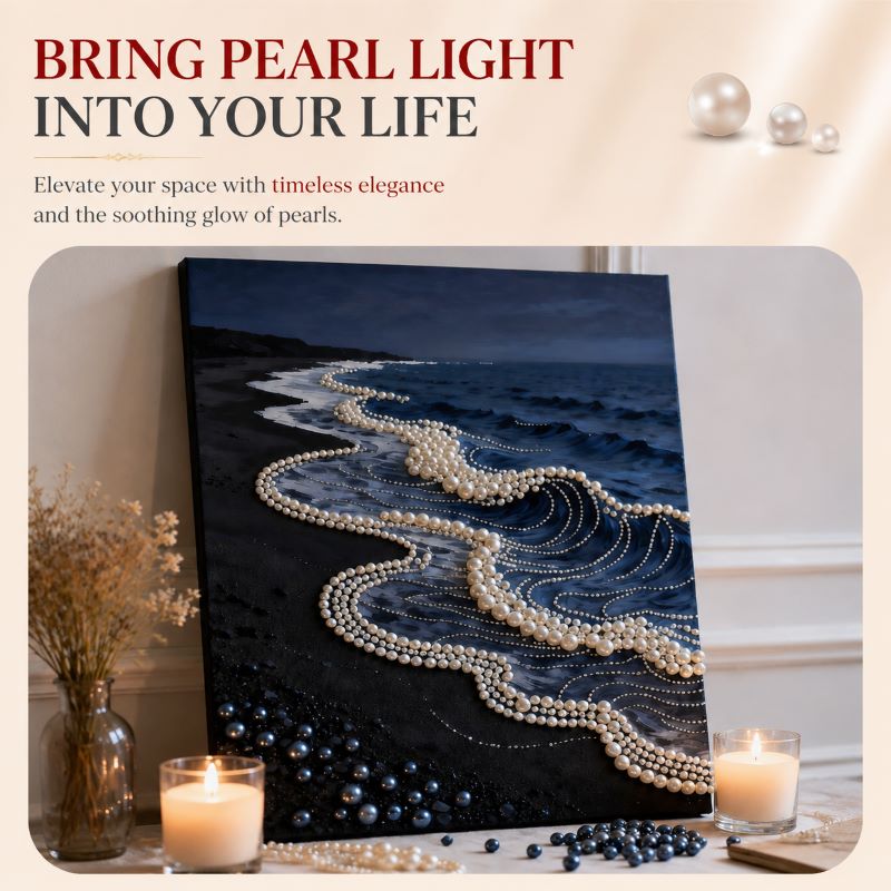 Create Your Own Luxury Pearl Wall Art，16" × 20" Frame