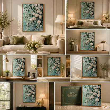 Create Your Own Luxury Pearl Wall Art，16" × 20" Frame