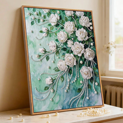 Create Your Own Luxury Pearl Wall Art，16" × 20" Frame